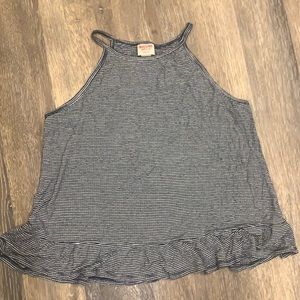 Blue and White Striped Tank Top